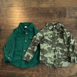 Old Navy Long Sleeve Dress Shirt Bundle Size 2T EUC